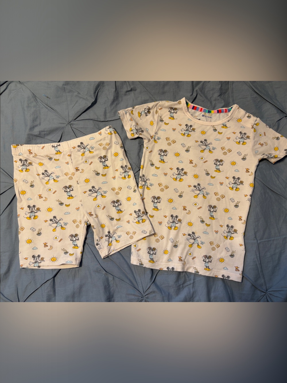 Magnetic Me 🧲 Mickey Mouse Breakfast Short Sleeve Short Pajama Set 4T